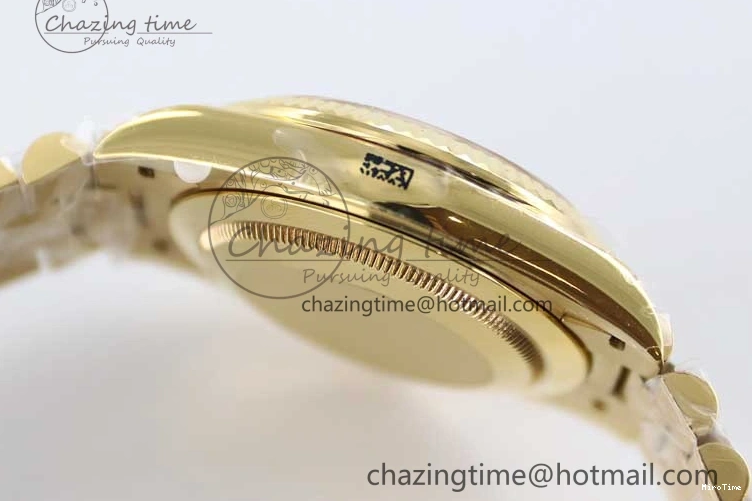 MiroTime 0121 Day Date 40mm YG 904L Steel TWF 1:1 Best Edition White Dial on YG Bracelet A FreshLook 2368